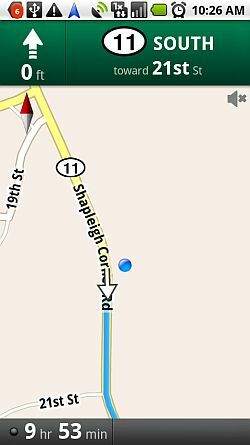 navigacija za Google Maps