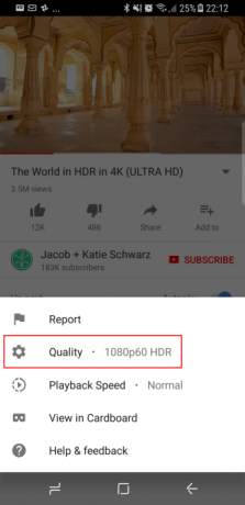 Google počinje glavni YouTube HDR Rollout za Android Mobile App YouTube App 1080pHDR