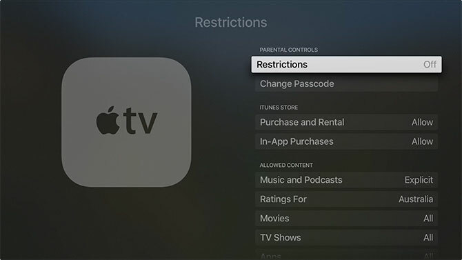 Kako postaviti i koristiti Apple TV ograničenja za Apple TV 1