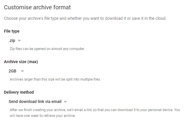 Napravite Gmail arhivu