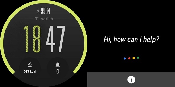 ticwatch s screenshot nošenja androida