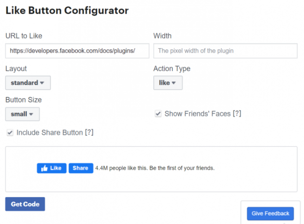 Facebook Widget Like Code Button