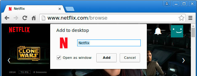 Kako gledati Netflix Native na Linuxu - Easy Way netflix u kromu dodajte u dijalog za radnu površinu netflix na Linuxu jednostavan način muo
