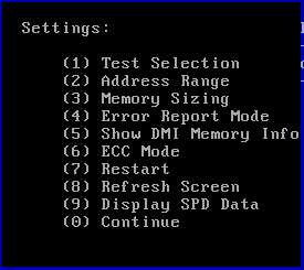 računalni test memorije