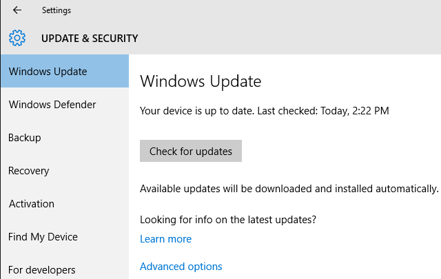 Ažuriranje pada sustava Windows 10