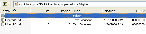 Sakrij datoteke u sustavu Windows