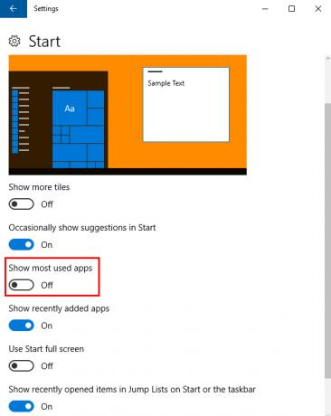 Kako ukloniti "Najčešće korištene aplikacije" sa sustava Windows 10 Start Menu MostUsed2