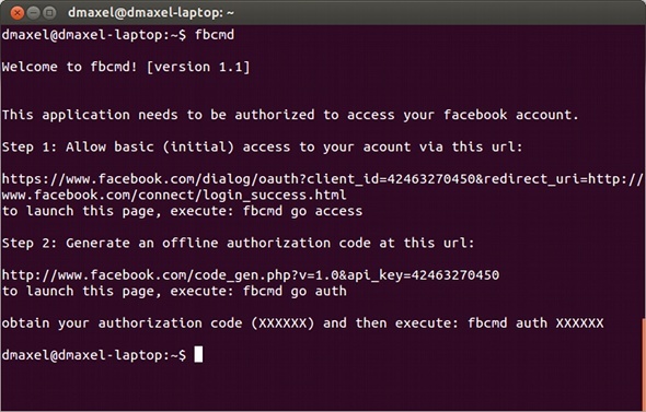 naredbeni redak facebook linux