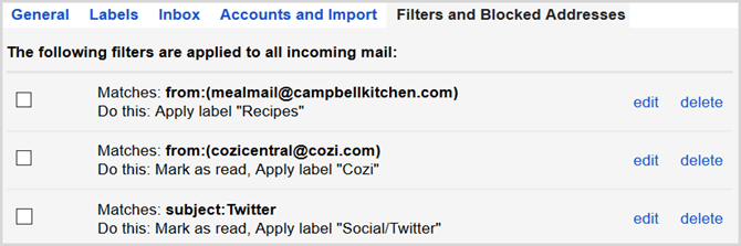 gmail postavke pregledavaju filtere