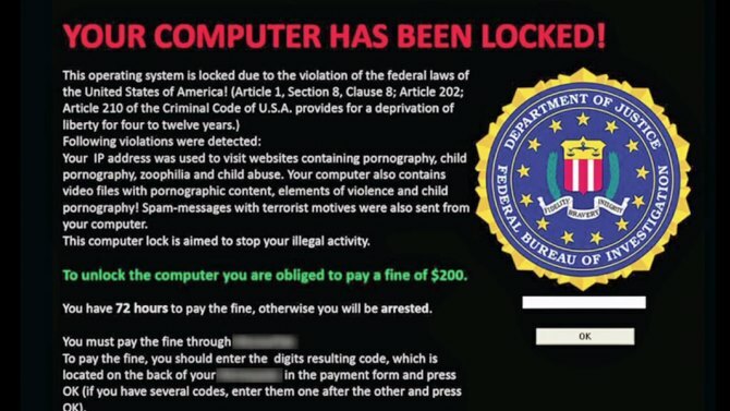 FBI primjer Ransomwarea