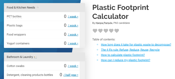 Izračunajte svoju godišnju potrošnju i otpad od plastike pomoću plastičnog kalkulatora otiska stopala Omni Calculatora