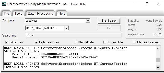 3 načina za vraćanje serijskih brojeva u sustavu Windows LicenseCrawler 670x300