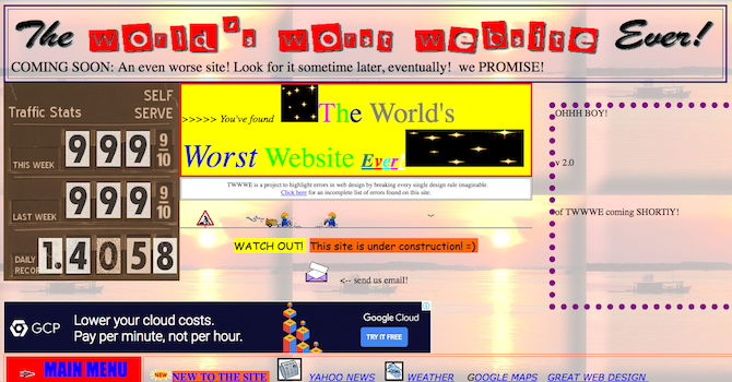 najgora web stranica na svijetu ikad