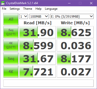 5 aplikacija za provjeru brzine USB Flash pogona u sustavu Windows testirajte usb voznu brzinu crystaldiskmark