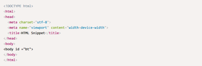 HTML isječak s označenim oznakama za upotrebu s demonstracijom modela objekta dokumenta