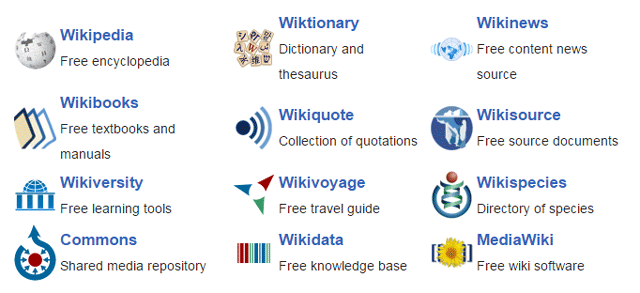 Sestrinske stranice Wikipedije