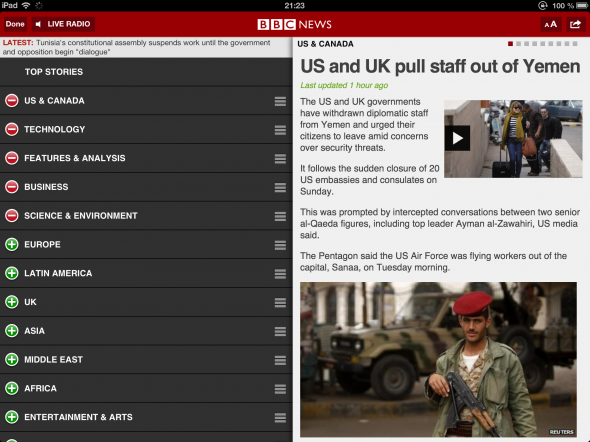 Nabavite ispravke vijesti za iOS International s BBC-ja bbcnews prilagodite 590x442