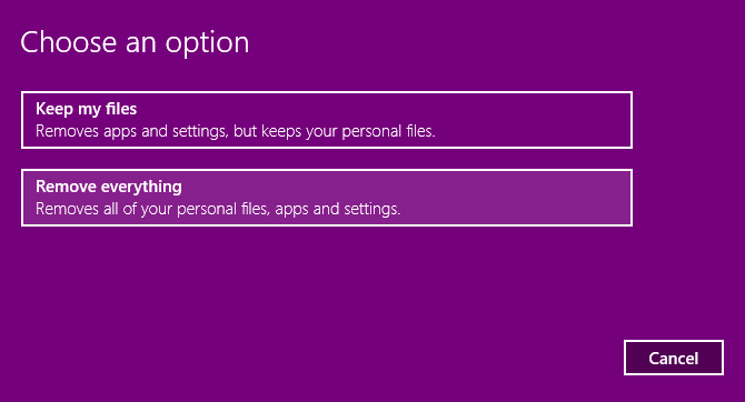 Odaberite kako resetirati Windows 10