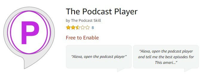 Podcast Player za amazonske odjeke podjele