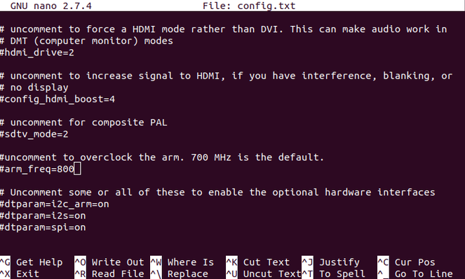 Uredite config.txt na Raspberry Pi