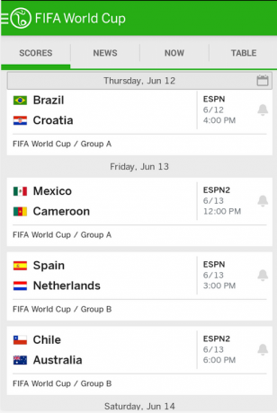 espnfc-android aplikaciji