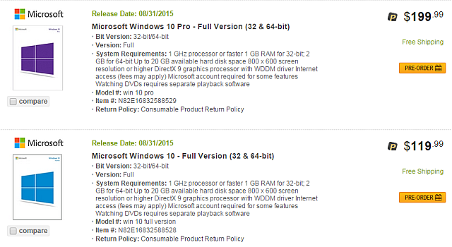 Newegg Windows 10 Propuštanje 2