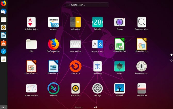 Ubuntu sučelje za radnu površinu