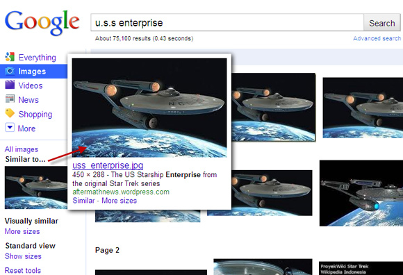 google napredna pretraga slika