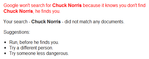 google search gdje je chuck norris