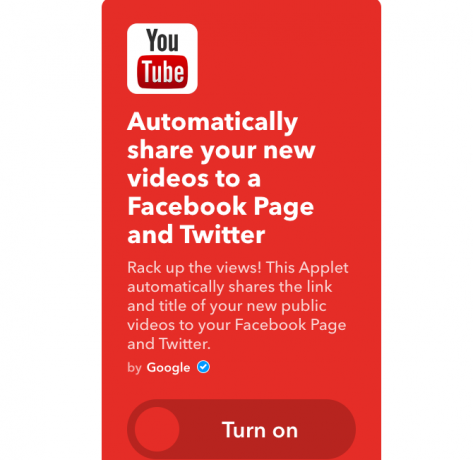 youtube ifttt podijelite na twitter i facebook
