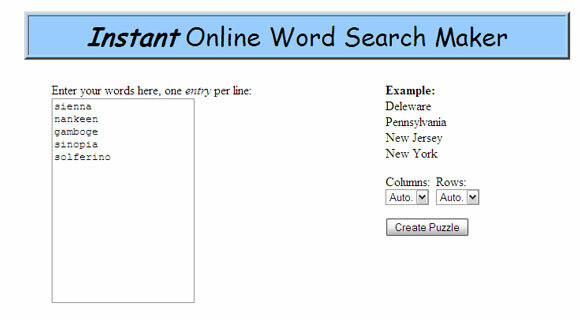 10 web stranica za izradu i ispis zagonetki za pretraživanje riječi Word Search10