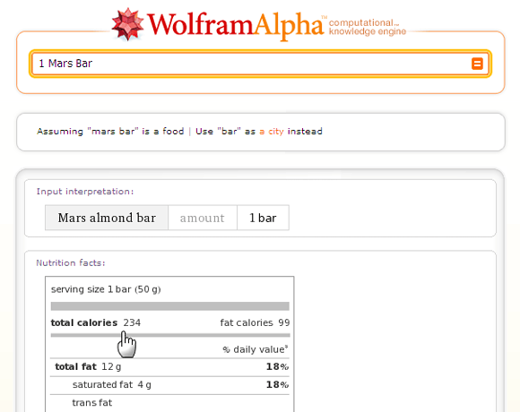 10 Uvjeti pretraživanja za stavljanje Wolfram Alpha u svakodnevnu upotrebu Wolfram Food1