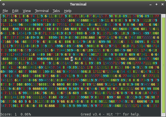 Igrajte igre unutar pohlepe za Linux Terminal