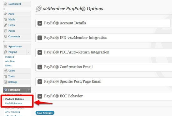 Kako stvoriti web stranicu samo za članstvo pomoću WordPress 07 s2Member PayPal mogućnosti