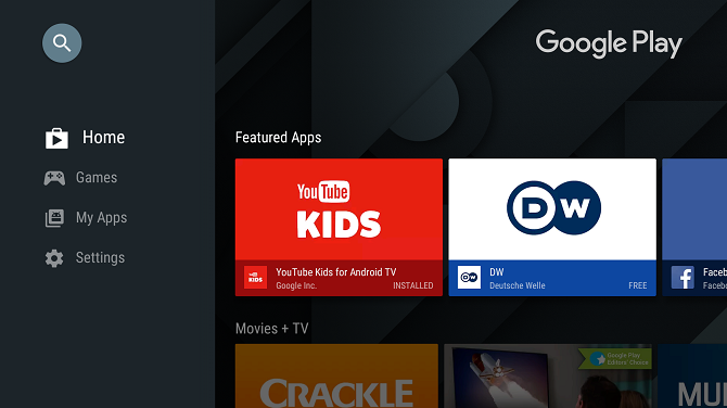 aplikacija za google play android tv