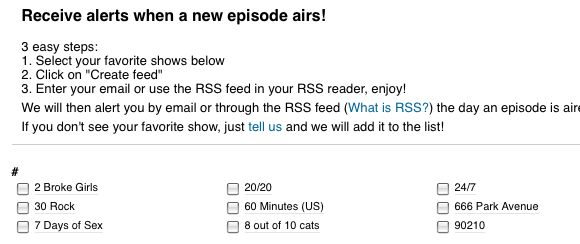 TV emisije rss