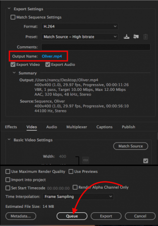 adobe premiere export - cut video adobe premijera