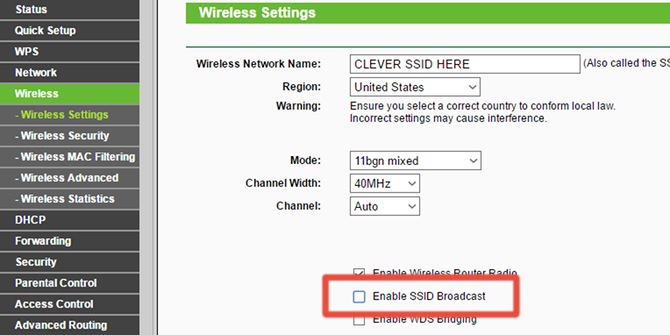 Onemogućite SSID emitiranje usmjerivača