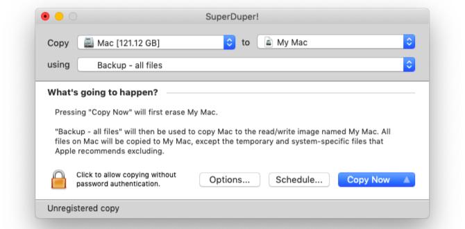 SuperDuper na macOS-u