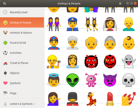 Ubuntu GNOME smajli i emojiji