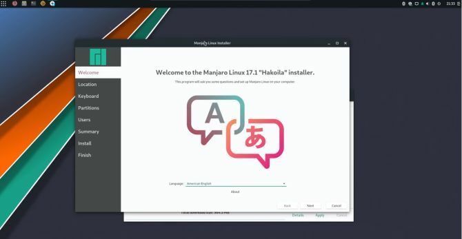 pokretanje distribucije manjaro linux