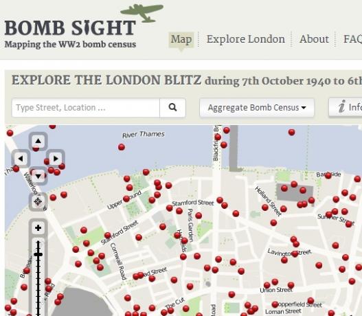 karta bombi bačena na london ww2