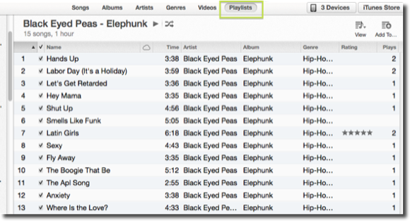 Popisi za reprodukciju ITunes