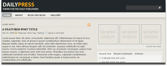 Najboljih 12 besplatnih WordPress tema s ugrađenim oglasnim prostorom dailypressa