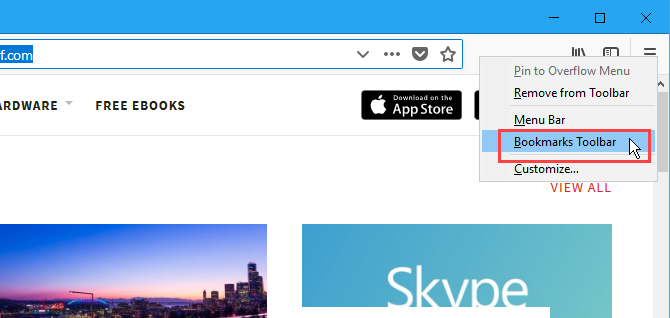Pokažite Alatnu traku oznake u Firefoxu