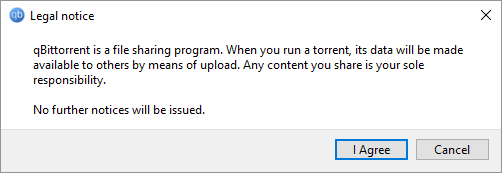 qBittorrent Pravna obavijest