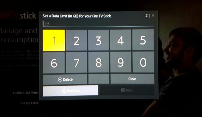 Postavljanje Amazon Fire TV Stick: postavite ograničenje podataka za Fire TV Stick