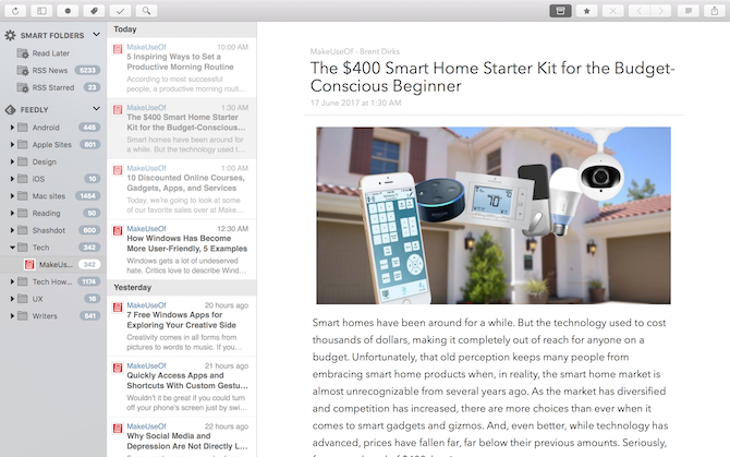 Mac RSS čitači ReadKit