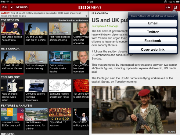 Nabavite ispravke vijesti za iOS International s BBC bbcnews društvene mreže 590x442