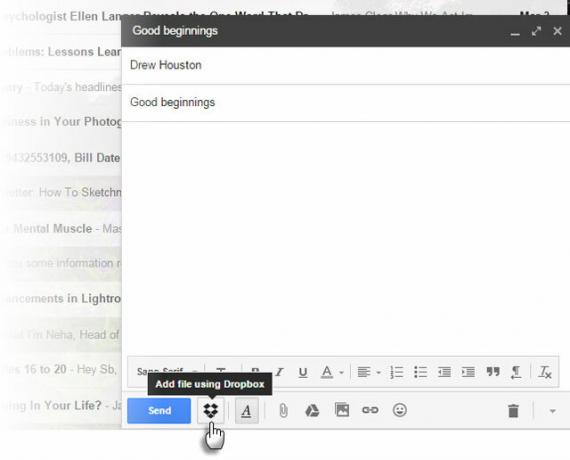 Dropbox za Gmail Chrome proširenje